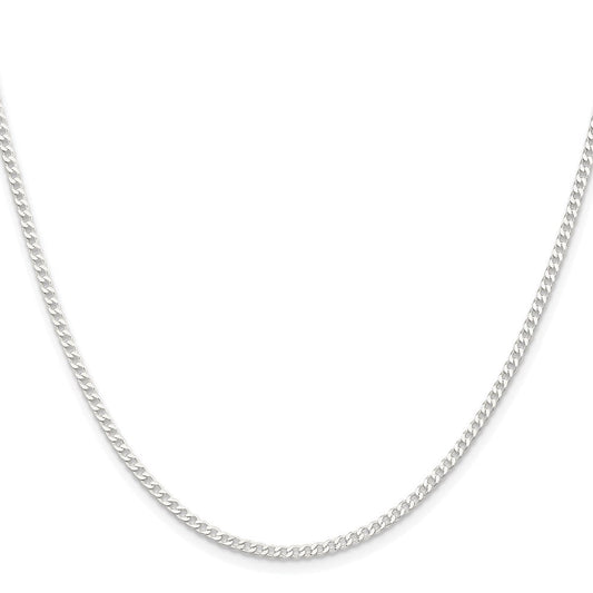 Sterling Silver Rhodium-plated 2.3mm Beveled Curb ChainQFB060R