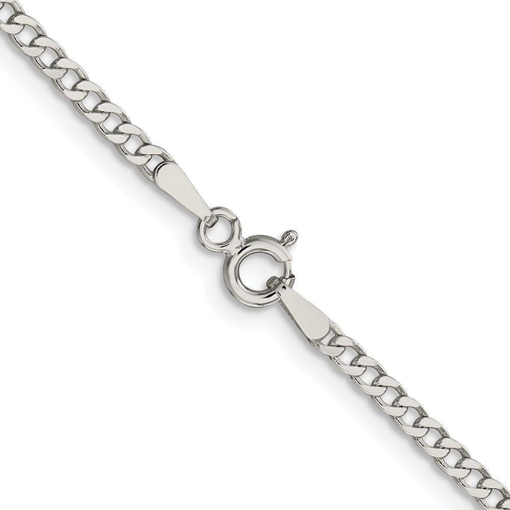 Sterling Silver Rhodium-plated 2.3mm Beveled Curb ChainQFB060R