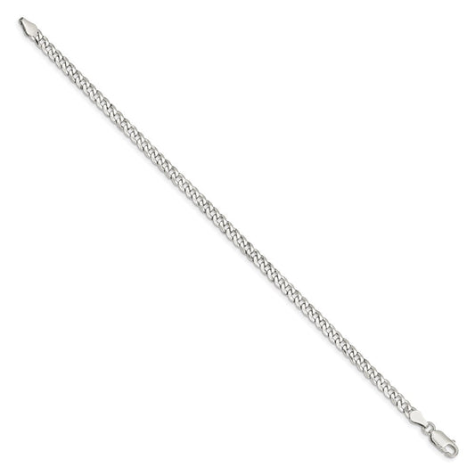 Sterling Silver 4mm Beveled Curb Chain QFB100-8