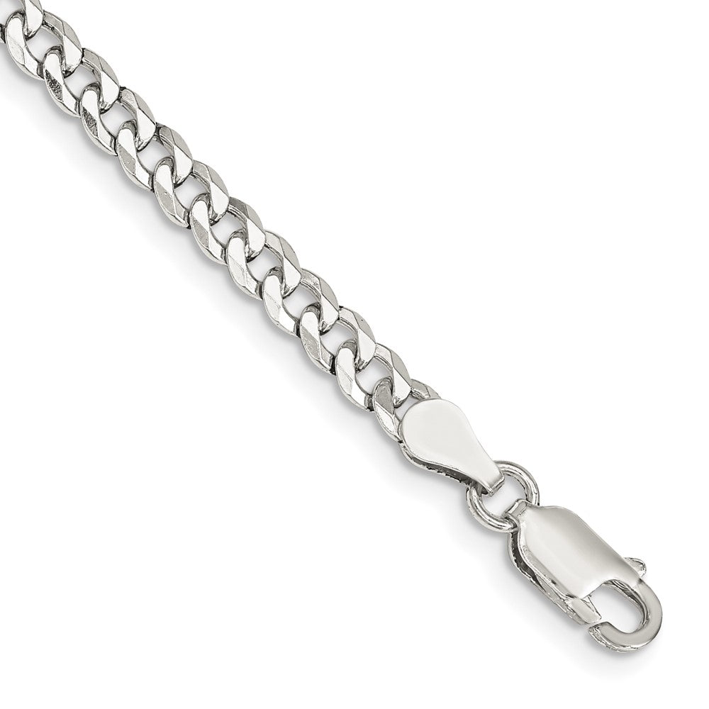Sterling Silver 4mm Beveled Curb Chain QFB100-8