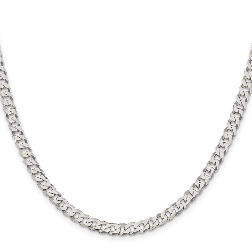 Sterling Silver 5mm Beveled Curb ChainQFB120