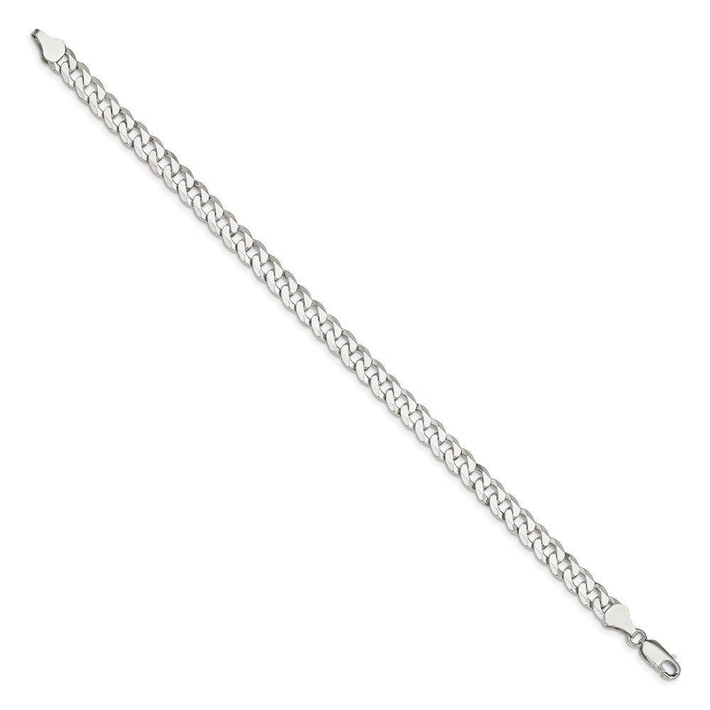 Sterling Silver 6mm Beveled Curb Chain QFB150-8