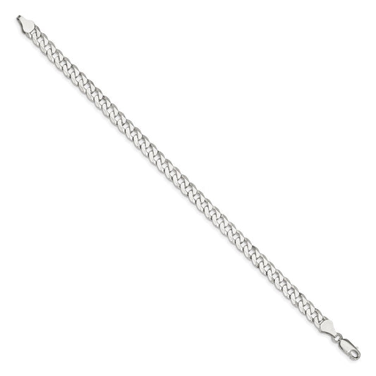 Sterling Silver 6mm Beveled Curb Chain QFB150-8