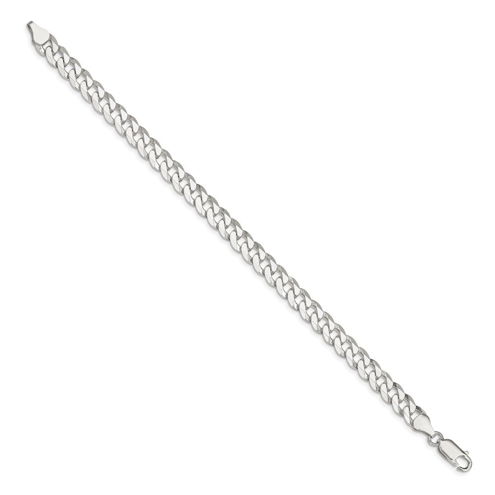 Sterling Silver 7mm Beveled Curb Chain QFB180-8