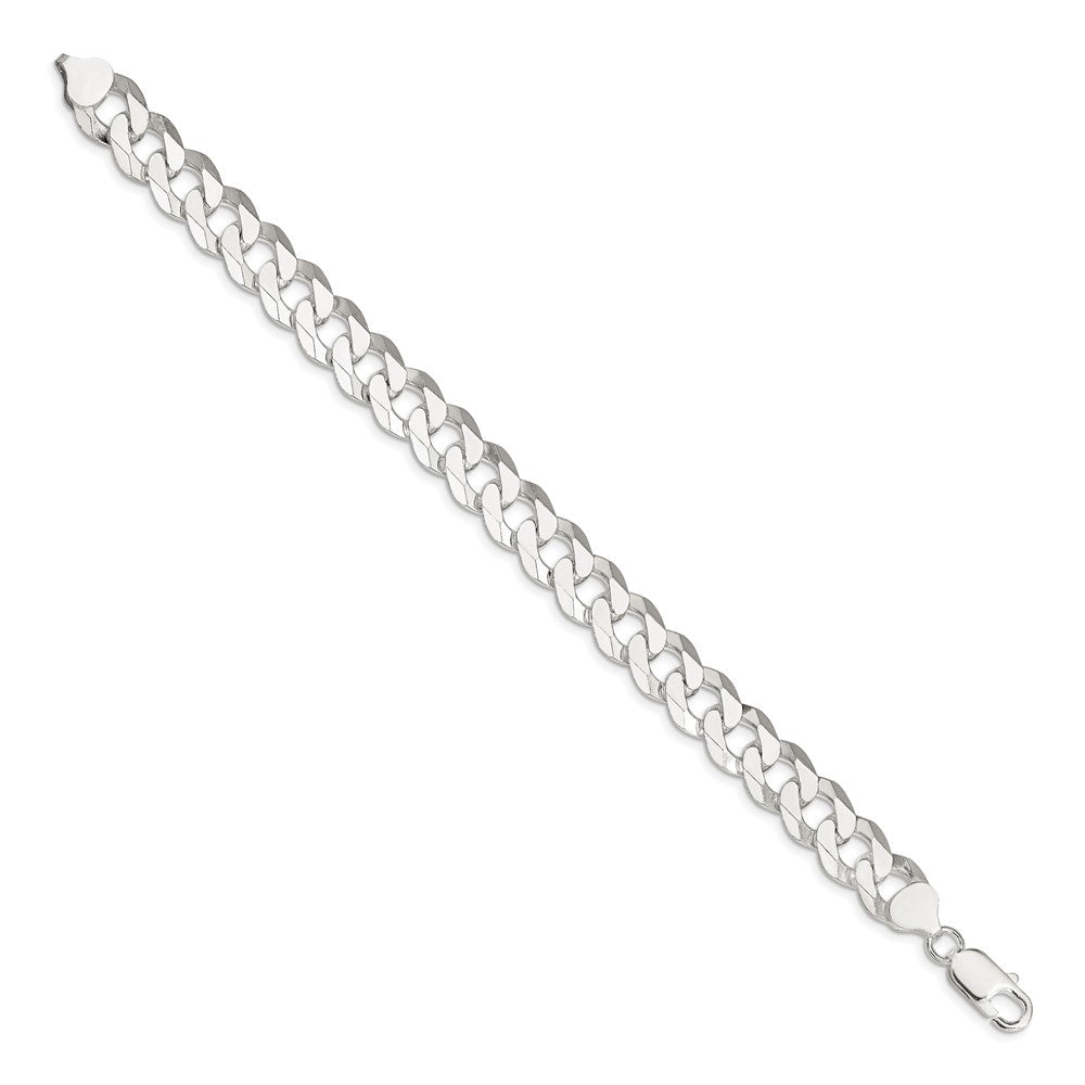 Sterling Silver 10.6mm Beveled Curb Chain QFB250-8