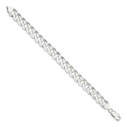 Sterling Silver 10.6mm Beveled Curb Chain QFB250-8