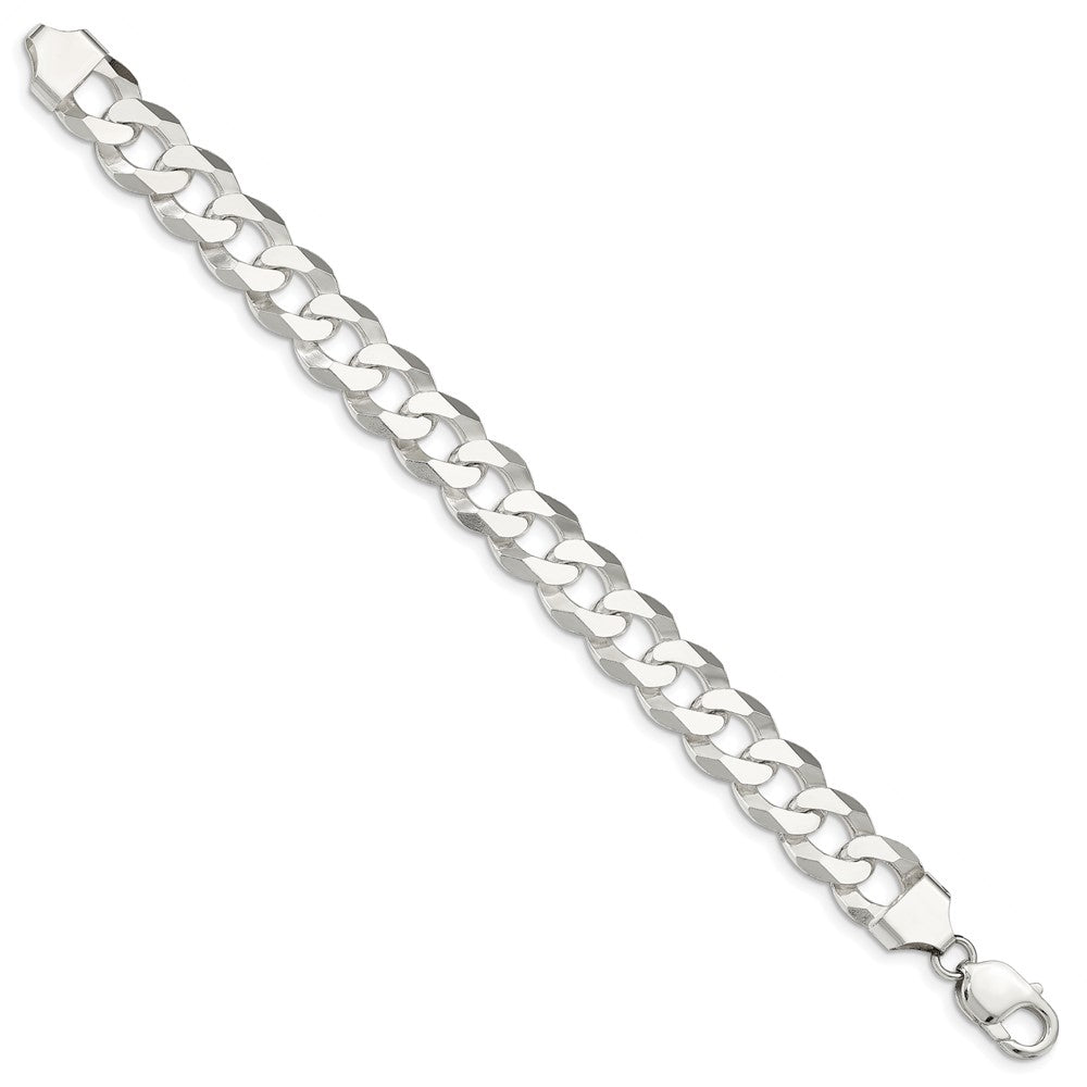 Sterling Silver 13mm Beveled Curb Chain QFB310-8