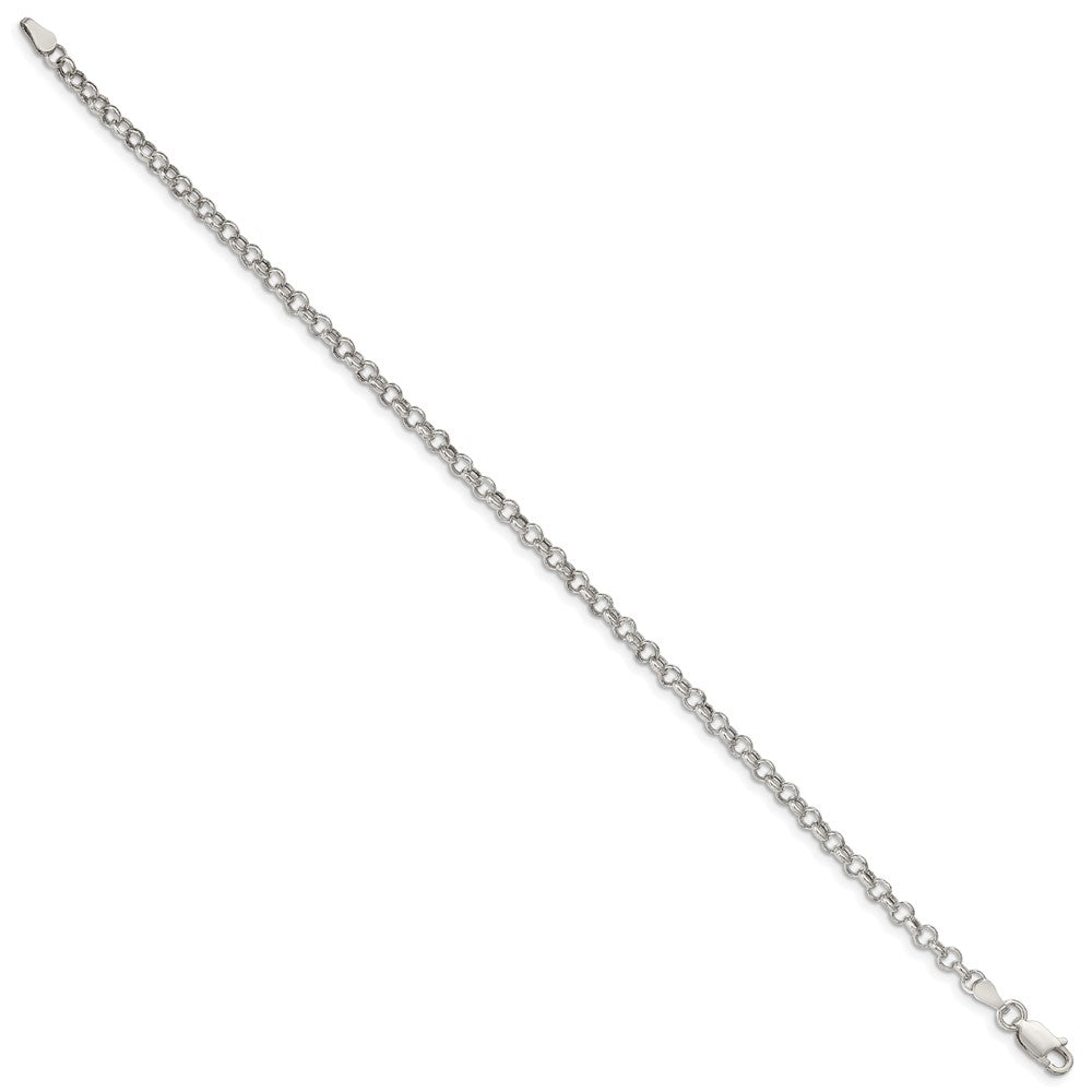 Sterling Silver 3mm Semi-solid Rolo Chain QFC105-8