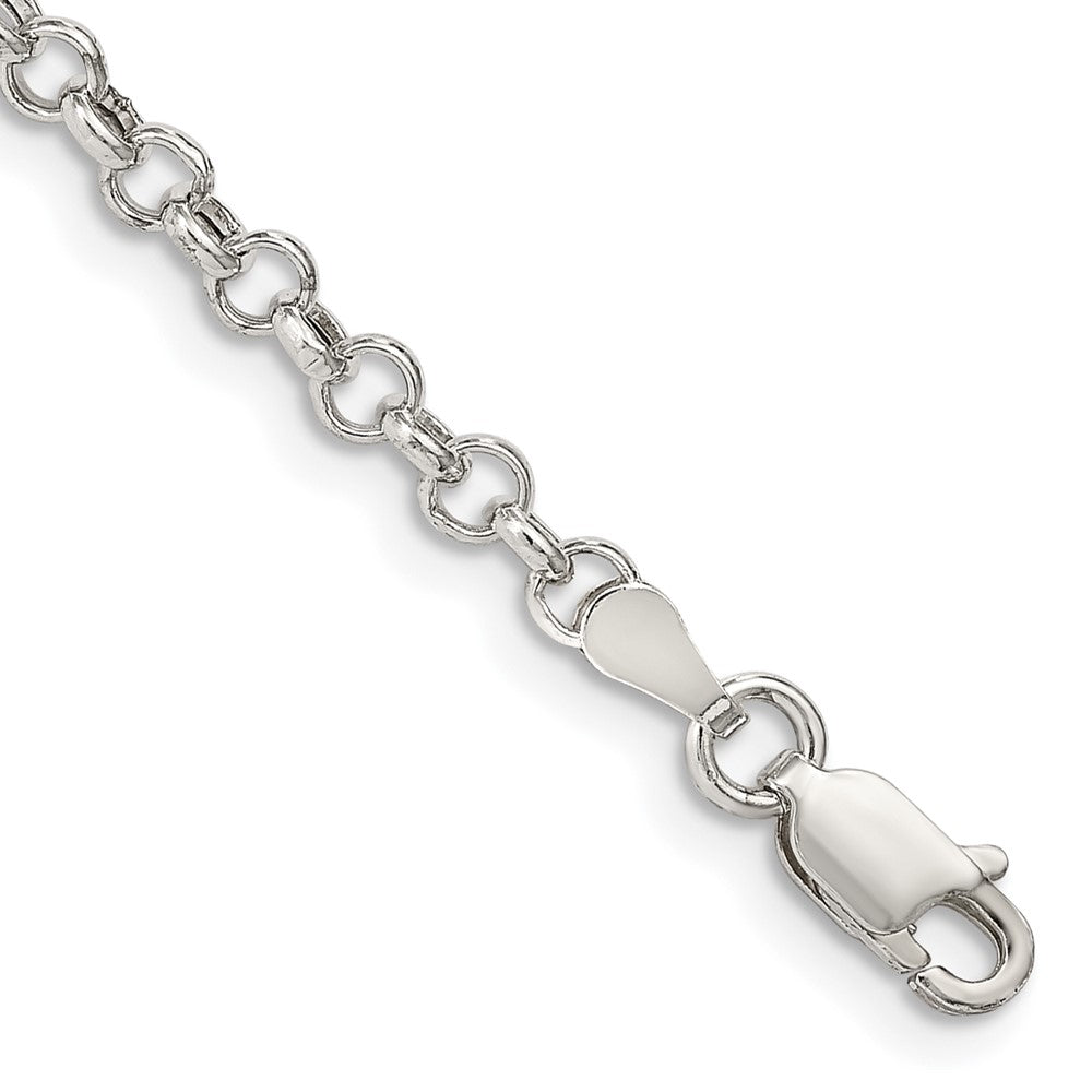 Sterling Silver 3mm Semi-solid Rolo Chain QFC105-8