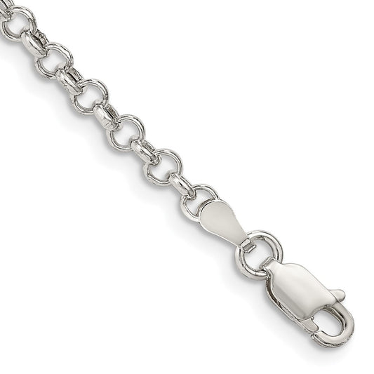 Sterling Silver 3mm Semi-solid Rolo Chain QFC105-8