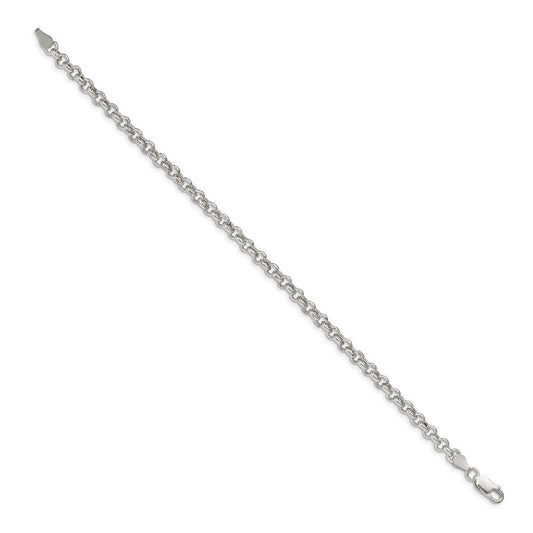 Sterling Silver 4.25mm Semi-solid Rolo Chain QFC106-8