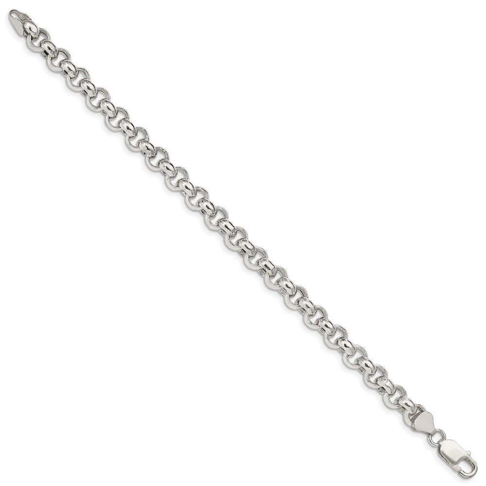 Sterling Silver 7.75mm Semi-solid Rolo Chain QFC108-8