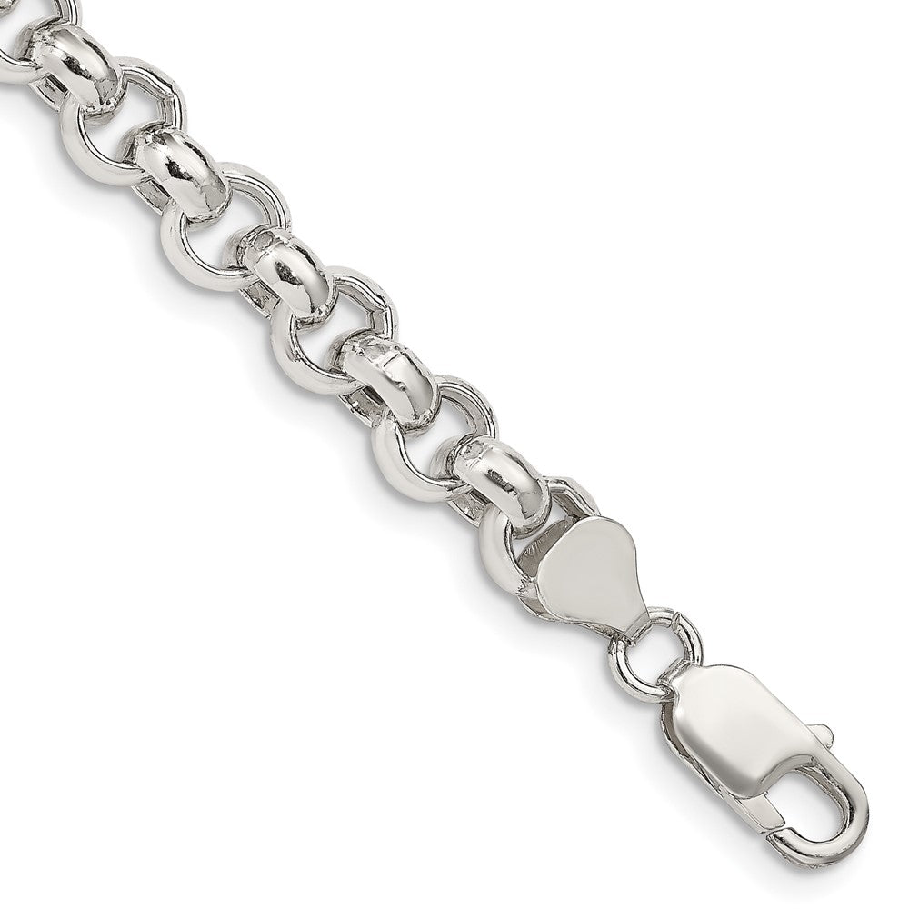 Sterling Silver 7.75mm Semi-solid Rolo Chain QFC108-8