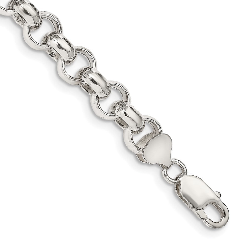 Sterling Silver 9.5mm Semi-solid Rolo Chain QFC109-8