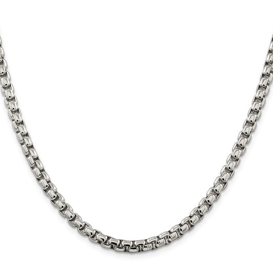 Sterling Silver 5.2mm Round Box ChainQFC127