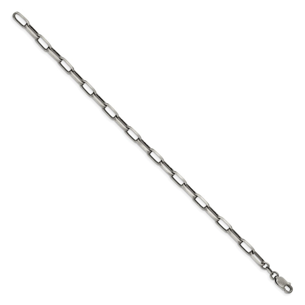 Sterling Silver Antiqued 4.8mm Elongated Open Link Chain QFC139-8