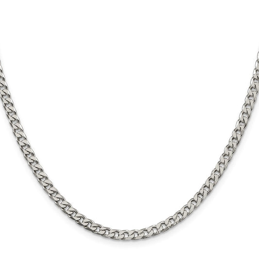 Sterling Silver Polished 3.5mm Curb ChainQFC151