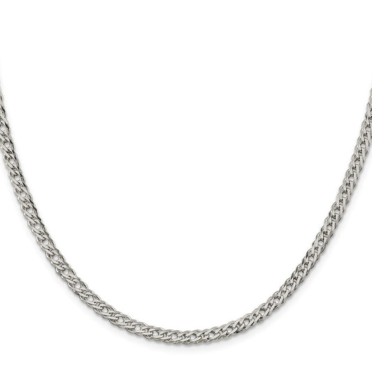 Sterling Silver 4.25mm 6 Side D/C Flat Double Curb ChainQFC152
