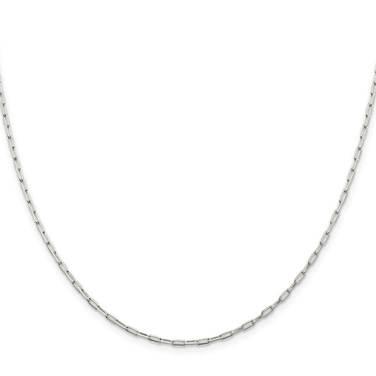 Sterling Silver 2mm Elongated Open Link ChainQFC156
