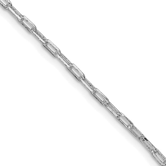 Sterling Silver Rhodium-plated 2mm Elongated Open Link ChainQFC156R