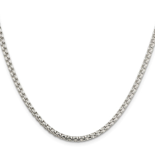 Sterling Silver 3.6mm Round Box ChainQFC16