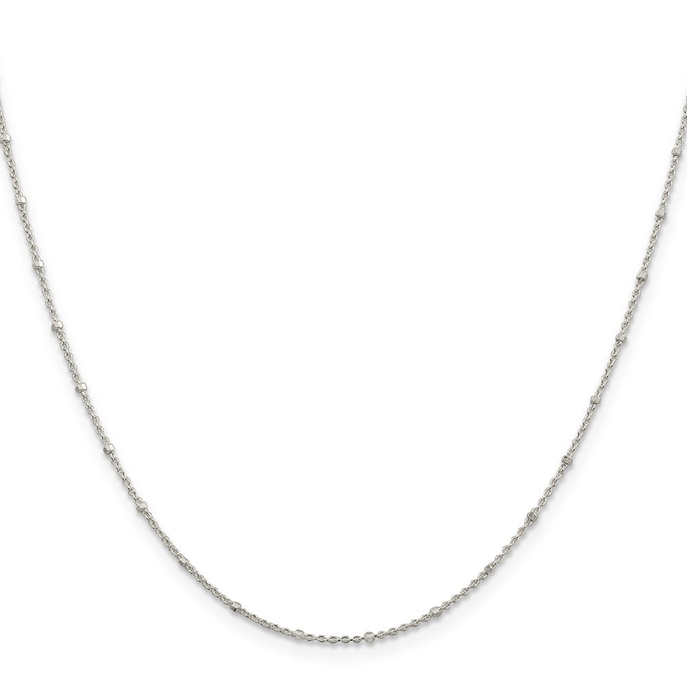 Sterling Silver 1.25mm Rolo with Beads ChainQFC163