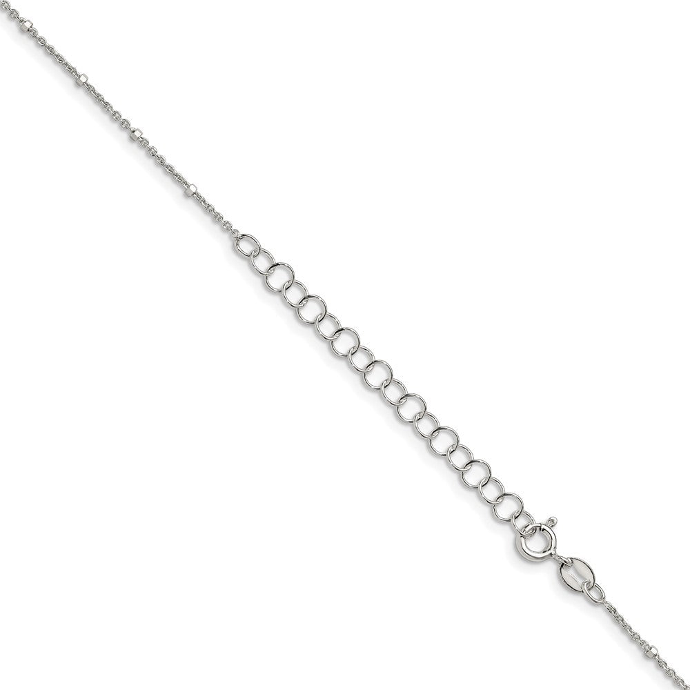 Sterling Silver 1.25mm Rolo with Beads Chain w/2in ext.QFC163