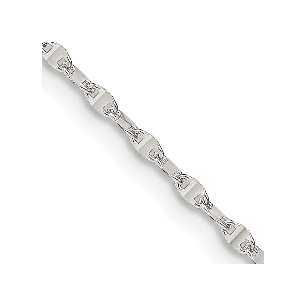 Sterling Silver 1.75mm Fancy Wave Flat Link ChainQFC192