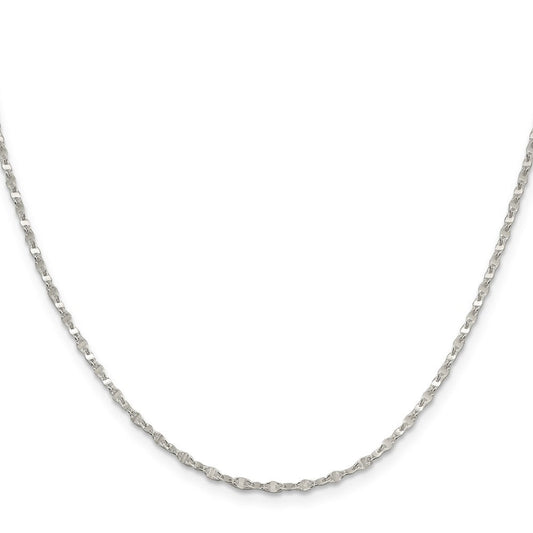 Sterling Silver 2.25mm Fancy Wave Flat Link ChainQFC193