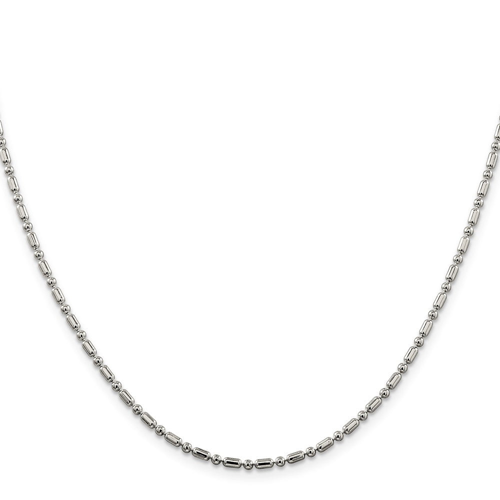 Sterling Silver 2mm Fancy Beaded ChainQFC195