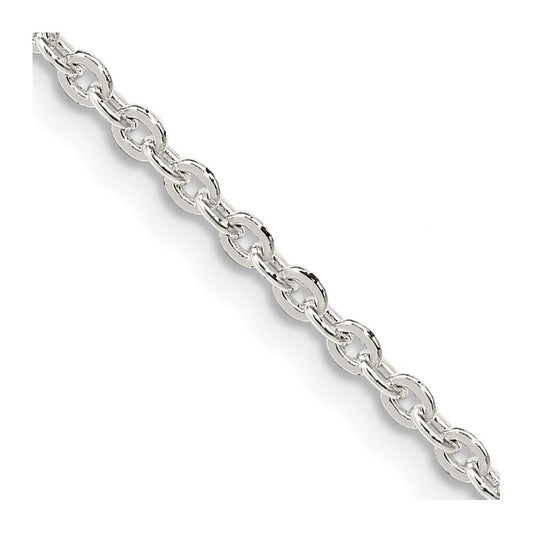 Sterling Silver 2mm Flat Link Cable ChainQFC196