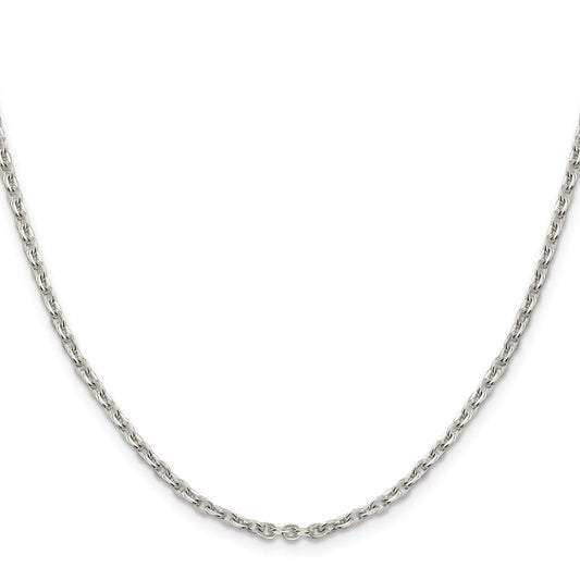 Sterling Silver 2.75mm Flat Link Cable ChainQFC197