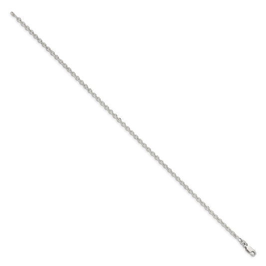 Sterling Silver 2.75mm Flat Link Cable Chain QFC197-8