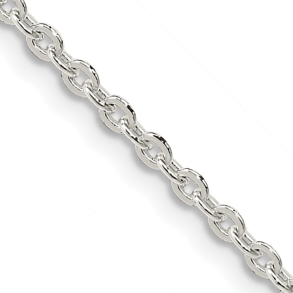 Sterling Silver 2.75mm Flat Link Cable ChainQFC197