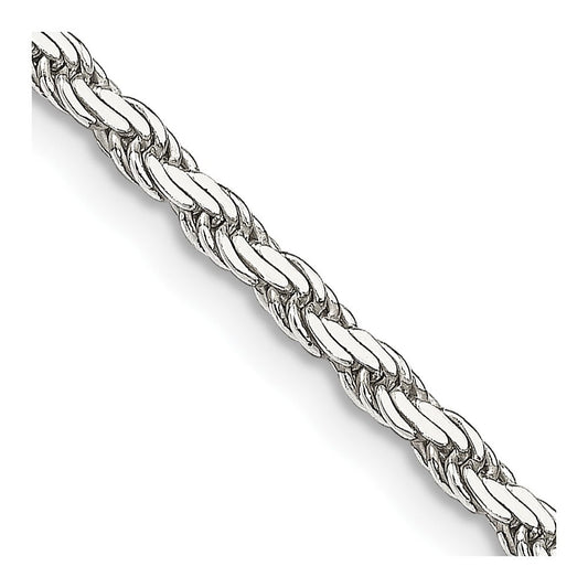 Sterling Silver 2.5mm Flat Rope ChainQFC203