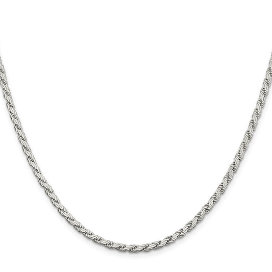 Sterling Silver 3.1mm Flat Rope ChainQFC204