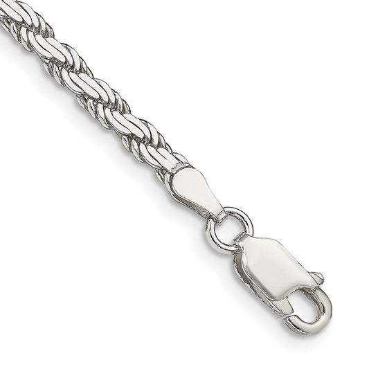Sterling Silver 3.1mm Flat Rope Chain QFC204-8