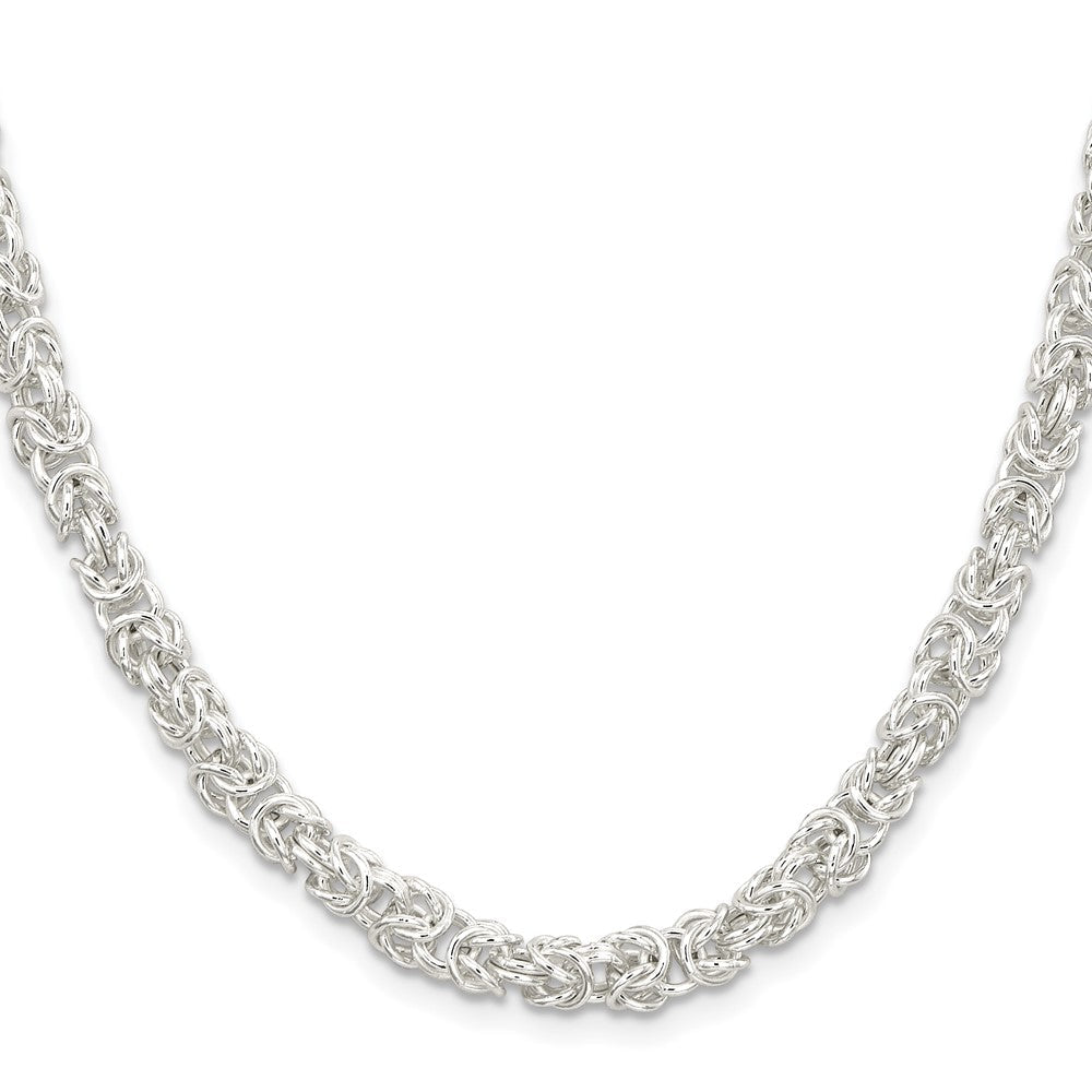Sterling Silver 5.5mm Rounded Byzantine ChainQFC222
