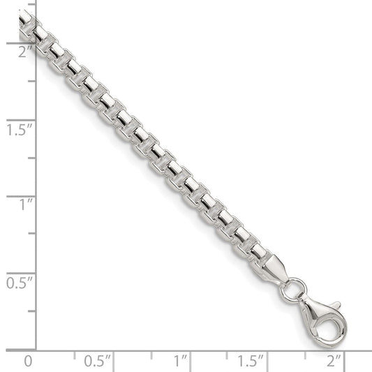 Sterling Silver Polished 4mm Round Box Chain QFC224-8
