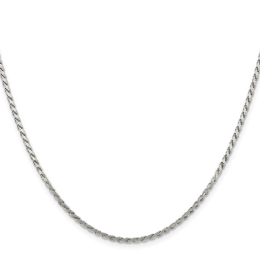 Sterling Silver 2.25mm Flat Rope ChainQFC23