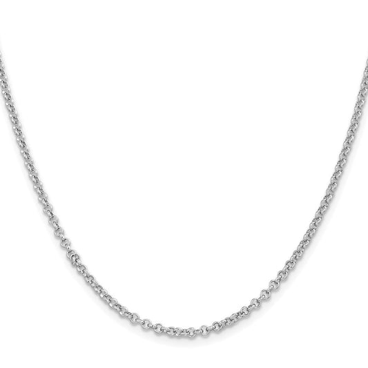 Sterling Silver Rhodium-plated 2.8mm Rolo ChainQFC2R