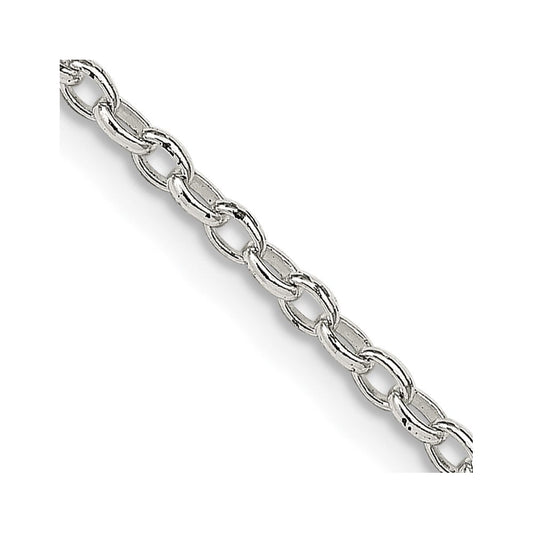 Sterling Silver 1.6mm Oval Fancy Rolo ChainQFC47
