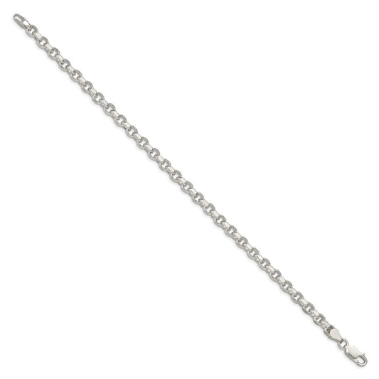Sterling Silver 4mm Diamond-cut Rolo Chain QFC50-8