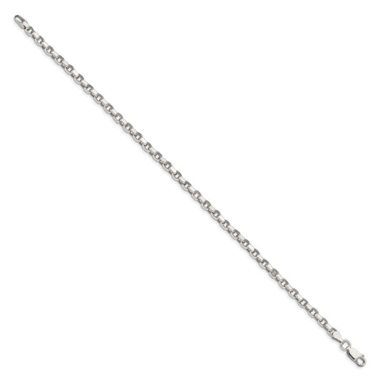 Sterling Silver 3.5mm Diamond-cut Rolo Chain QFC51-8