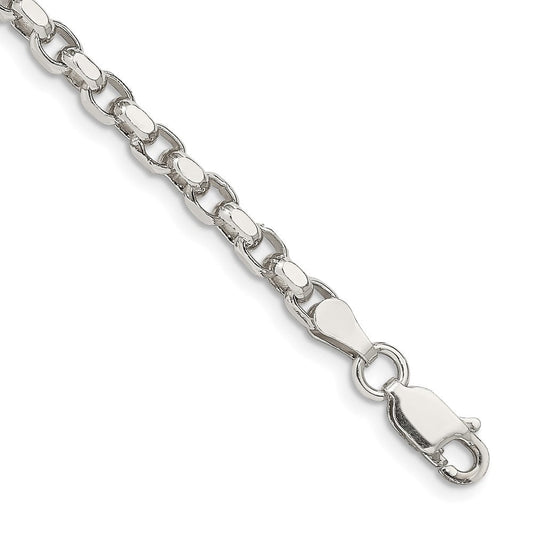 Sterling Silver 3.5mm Diamond-cut Rolo Chain QFC51-8