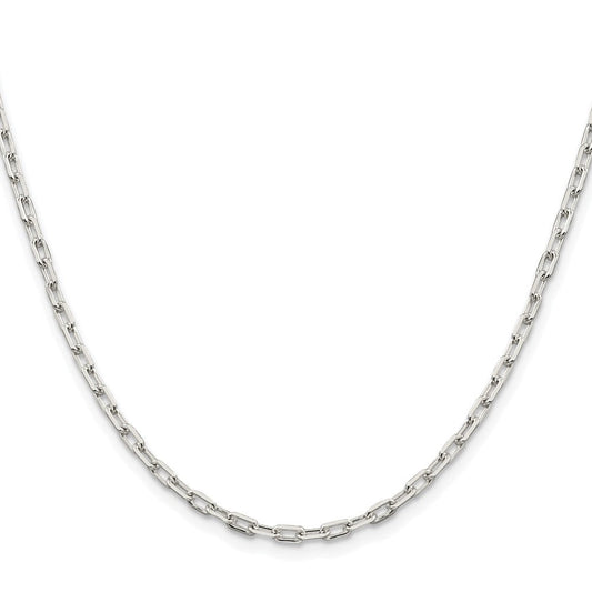 Sterling Silver Rhodium-plated 2.75mm Elongated Open Link ChainQFC52R