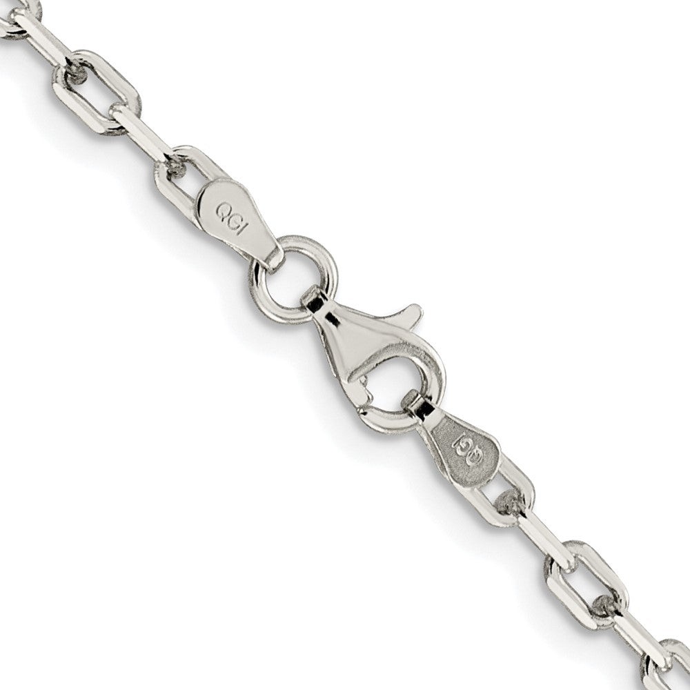 Sterling Silver Rhodium-plated 2.75mm Elongated Open Link ChainQFC52R