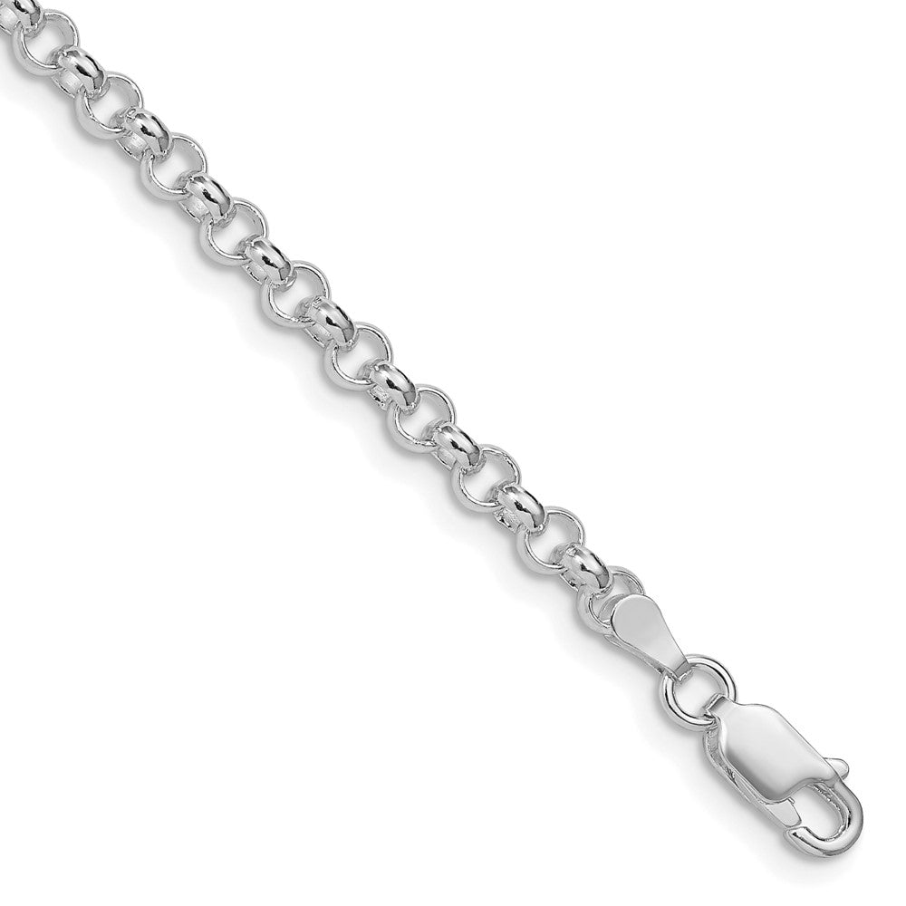 Sterling Silver Rhodium-plated 4mm Rolo Chain QFC5R-8