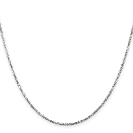 Sterling Silver Rhodium-plated 1.3mm Loose Rope ChainQFC67R