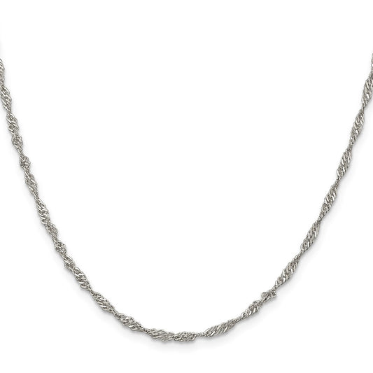 Sterling Silver 2.25mm Singapore ChainQFC69